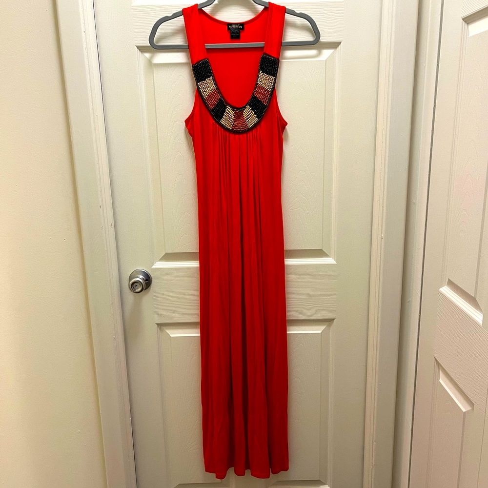 Stella Cruz Beaded Maxi Dress